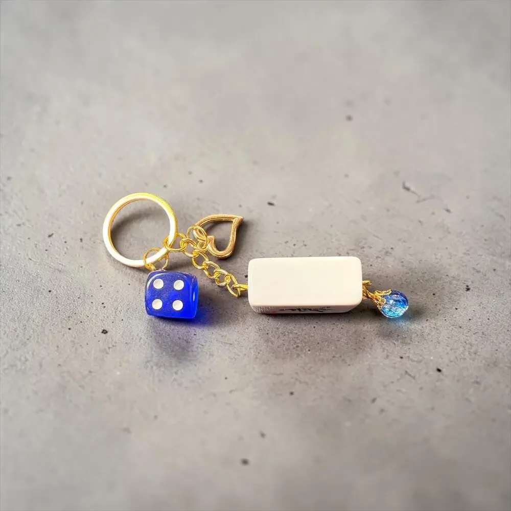 Handmade Mahjong Tile Keychain | Mahjong Lover Gift | Game Night Bag Charm